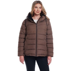 Weatherproof Women's Hooded Puffer With Cozy Pile - 1 of 4