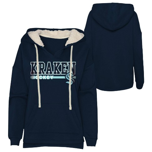 Nhl Seattle Kraken Girls' Poly Fleece Hooded Sweatshirt : Target