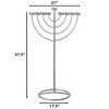 Vintiquewise Modern Silver 9 Branch Lighting Thin Pipe Menorah, Metal-Aluminum - 4 of 4