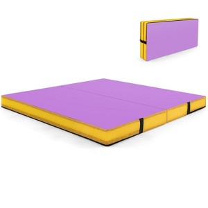 Infans 4'x4'x4" Bi-Folding Gymnastic Tumbling Mat W/Handles Home Gym Yoga MMA Purple - 1 of 4