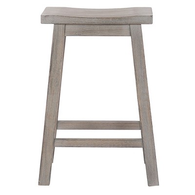 WestinTrends 29" Saddle Seat Solid Wood Kitchen Bar Stool Chair (Set of 2)