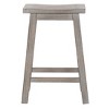 WestinTrends 29" Saddle Seat Solid Wood Kitchen Bar Stool Chair (Set of 2) - 4 of 4