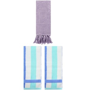 REGALWOVEN 3 Packs Cotton Absorbent Soft Decorative Bathroom Hand Towel for Kitchen - 1 of 4