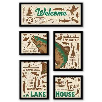 Americanflat Las Vegas 5 Piece Grid Wall Art Room Decor Set - Poster