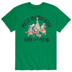 Men's - Winnie the Pooh - Christmas Most Wonderful Time of the Year Short Sleeve Graphic T-Shirt - 1 of 4