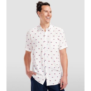 Tipsy Elves Patriotic Shirts for Men - USA Short Sleeve Button Up American Flag Shirts for Men for 4th of July - 1 of 4