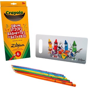 Zildjian x Crayola Pack, 6 Kids Drum Sticks & Practice Pad - 1 of 4