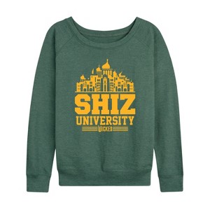 Women's - Wicked - Shiz University Lightweight French Terry Wide Neck Long Sleeve Shirt - 1 of 4