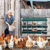 Roll Away Chicken Nesting Box, 8/10 Compartment Galvanized Steel Nest Box with Removable Tray - 4 of 4