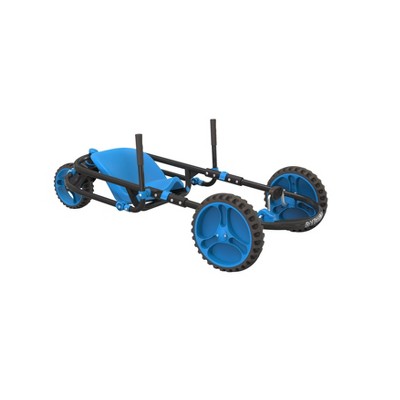 Blue and Black Aluminum Pedal-Powered Go-Kart