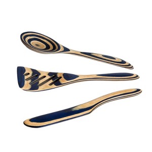 Island Bamboo Pakkawood 3 Piece Mini Kitchen Utensil Set with Spoon, Spatula, and Spreader - 1 of 1