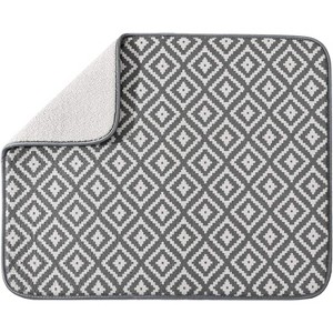 LunaLulinlk Microfiber Dish Drying Mat for Kitchen Counter, Absorbent Dishes Drainer/Rack Pad for Countertop, 19.2 by 15.8 Inches (Rhombus) - 1 of 4