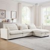 Oversized 122" Corduroy Cloud Modular L-Shaped Sectional Sofa with Big Deep Seat and Storage Ottoman, 4-Piece Free combination Sofa - 3 of 4