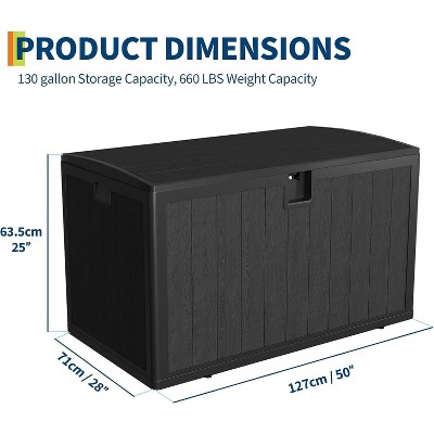 Product dimensions image showing size of 127cm by 63.5cm by 71cm