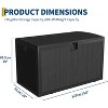 130 Gallon Outdoor Storage Box, Deck Box Resin for Package Delivery, Outdoor Storage Boxes Deck Storage Boxes for Patio Furniture, Garden, Tool - 4 of 4