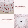 4 Pcs Christmas Trees & Snowflakes Printed Flannel Sheets, 100% Cotton Soft Heavyweight Bed Sheet Set, 16in Deep Pocket Winter Warm Sheets, Red - 4 of 4
