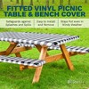 Tablecover With Bench Covers -Fitted With Elastic Vinyl With Flannel Back  Design by SORFEY - image 3 of 4