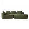 116" Curved Sectional Sofa with Chaise Lounge,High-Density Foam Cushion,Modern 2-Piece Couch for Living Room-Baofuwish - 3 of 4
