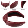 Unique Bargains Cross Knotted PU Leather Non-slip Fashion Wide Headband 1 Pc - 3 of 4