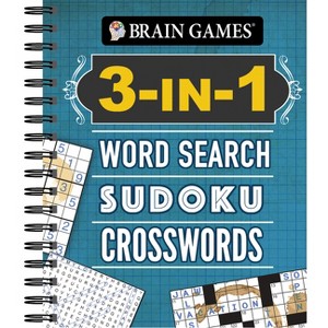 Brain Games - 3-In-1: Word Search, Sudoku, Crosswords - by  Publications International Ltd & Brain Games (Spiral Bound) - 1 of 1