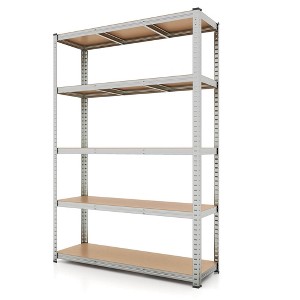 Costway 5 Tier Adjustable Garage Shelving Unit with 2200 lbs Max Load for Warehouse Black/Grey/Blue/Silver - 1 of 4