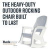 Semco Rockaway Heavy Duty All-Weather Outdoor Patio or Deck Rocking Chair, Black - 3 of 4