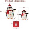 JIONJOY 2-Piece Lighted Penguin Family – 3ft Tall Pop-Up Outdoor Christmas Decoration, Soft Plush Fabric, Weather-Resistant (Parent & Chick Design) - 2 of 4