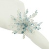 Saro Lifestyle Saro Lifestyle Table Napkin Rings With Beaded Flower Design (Set of 4) - image 3 of 4