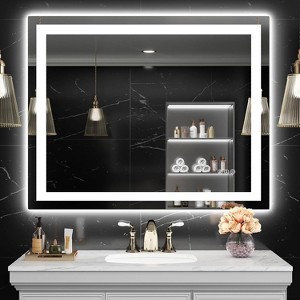 LED Mirror for Bathroom with Anti-Fog, 3 Colors Dimmable, Memory Function, Tempered Glass, ETL Listed, Wall-Mounted - 1 of 4