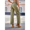 Clearlove Women Casual Straight Pants High Waist Cargo Trousers with Pocket - 3 of 4