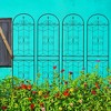 Lirago Black 4 pieces Weatherproof Multi-functional Outdoor Screen-Laser-Cut Galvanized Steel Panel86.61"Hx19.68"Wx0.51"D - 2 of 4