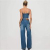 Mocamel Women's High Waist American Style Retro Wide Leg Loose Slim fit Straight Jeans - 3 of 4