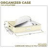 Sorbus Quilted China Platter Storage Case with Handles & Felt Dividers - 3 of 4