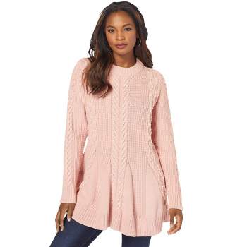 Roaman's Women's Plus Size Fit-and-Flare Sweater