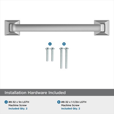 Polished Chrome Traditional Cabinet Drawer Pull with Mounting Hardware