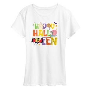 Women's - SpongeBob SquarePants - Happy Halloween Short Sleeve Graphic T-Shirt - 1 of 4