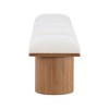 Meridian Furniture,Pavilion Cream Boucle Fabric Bench - 3 of 4