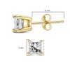 IGI Certified 14K Gold 1/3 Cttw Princess-Cut Solitaire Diamond Stud Earrings - 4 of 4