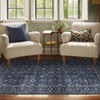 Nasitip Luxury Bohemian Area Rugs with Exotic Floral Stripes, Soft Low Pile Non Slip Living Room Carpet, Machine Washable - 4 of 4