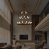 DOMETOUR 45'' Retro Industrial 3-Layer 27-Light Black Farmhouse Pendant for Dining/Living Rooms (Bulb Not Included) - 4 of 4
