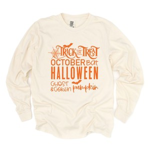 Simply Sage Market Halloween Sayings Garment Dyed Long Sleeve - 1 of 4