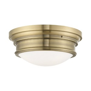 Livex Lighting Astor 3 - Light Flush Mount in  Antique Brass - 1 of 1