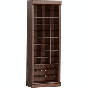 27-Compartment Tall Shoe Cabinet with Boot Storage - 30-Pair Capacity, High Boot Design, Anti-Tip System, MDF Construction - 1 of 4