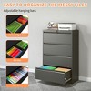YONWAY 4 Drawer Lateral File Cabinet with Lock, Steel File Storage Cabinet, for Legal/Letter/A4/F4 Size, for Home Office and School - 2 of 4
