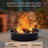 Fire Pit Ring for Outside Wood Burning,Firepit Ring Steel Round Bonfire Pit Inserts Ring Metal,for Outdoor Camping and Courtyard Heating - 4 of 4