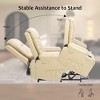 E Power Lift Recliner Chair Wide Seat Adjustable Back Leg Rest Optional Heating Massage Features Faux Leather Comfort Seating Living Room - 4 of 4