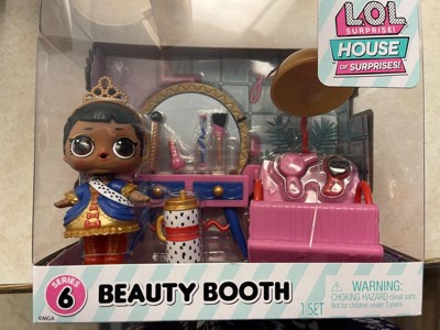  L.O.L. Surprise! OMG House of Surprises Beauty Booth Playset  with Her Majesty Collectible Doll and 8 Surprises, Dollhouse Accessories,  Holiday Toy, Great Gift for Kids Ages 4 5 6+ Years 