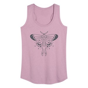 Women's - Instant Message - Celestial Luna Moth Graphic Racerback Tank - 1 of 4