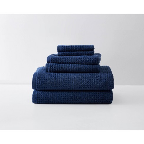 Tommy Bahama Northern Pacific 2-Piece Navy Blue Cotton Hand Towel Set