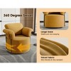 Lyngins Modern Upholstered Single Sofa Swivel Chair with Gold Metal Legs,Accent Round Armchair for Bedroom,Office - 4 of 4